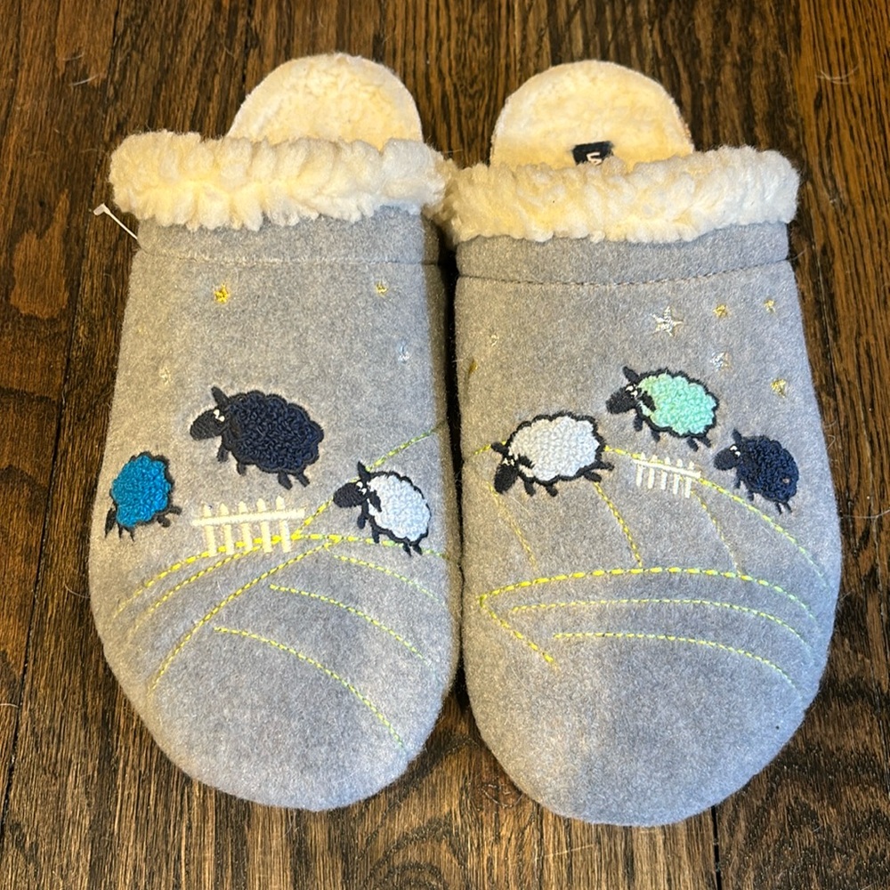 Lands’ End Counting Sheep Slippers.